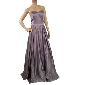 Speechless Prom Dress Long Formal Strapless Pockets Dusty Purple, Sz 11